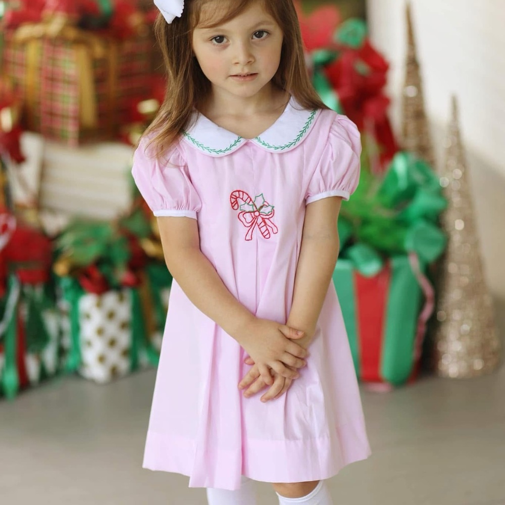 The Smocking Place Pink Christmas Dress
